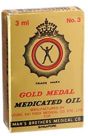 IMPORTED GOLD MEDAL Medicated Oil (Combo Pack of 2 ) - Made in Singapore  (3 ml)
