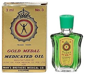 Gold Medal Medicated Oil # Premium Imported  Pack of 2  Liquid  (3 ml)