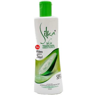                       Silka skin whitening green papaya Body Lotion 200ml                                              