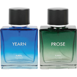                       Ajmal Yearn For Men & Prose For Men Edp Combo Pack Of 2 Each 100Ml (Total 200Ml) + 4 Parfum Testers (2 Items In The Set)                                              