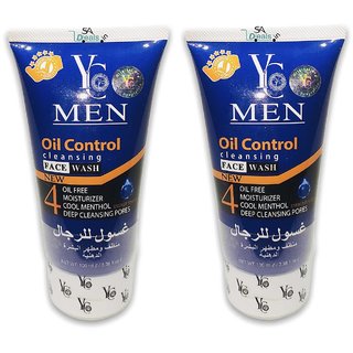 YC men oil control cleansing face wash Face Wash 100ml (Pack Of 2)