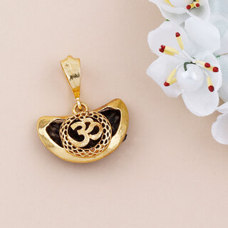                       SILVER SHINE Gold Plated Classic designer Pendant Locket OM Pendant  Jewellers For Man And Boy                                              