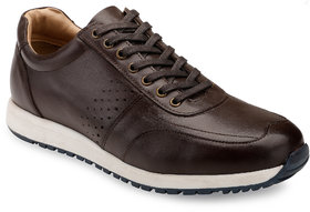 Hats Off Accessories Genuine Leather Brown Sneakers