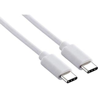 Generic USB Type C to USB Type C 1 m Cable Data Transfer and Charging Cable - White