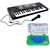 Combo of 37 Key Piano Keyboard Toy with DC Power Option, Recording and Mic With learning English Mini Laptop for kids