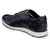 Hats Off Accessories Genuine Leather Navy Tranier  Sneakers