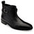 Hats Off Accessories Genuine Leather Black Buckle Ankle Boots
