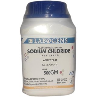 SODIUM CHLORIDE 99.50 AR/ACS - 500 GM SODIUM CHLORIDE 99.50 AR/ACS - 500 GM