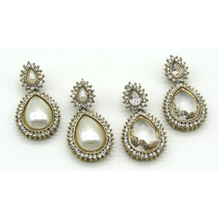 Pearl and Crystal Combo Earring set Pearl and Crystal Combo Earring set
