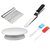 H'ENT Turn table with 1 Palette and Stainless Steel Cake Smoother,Spatula and Brush