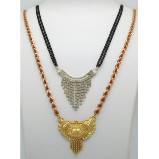Buy fancy stone mangalsutra with powala style necklace combo set Online Get 34 Off