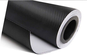 Universal 12x24 3D Black Carbon Fiber Vinyl Car Wrap Sheet Roll Film Sticker Decal for Car  Bike Both