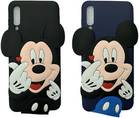 Atyourdoor Back Cover Micky Mouse Design compatible for Samsung A50(Black and Blue in Color)