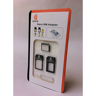                       SIM Card Converter Adapter Kit for Nano to Micro, Nano and Micro to Standard 4 in 1 with Ejector Tool Pin                                              