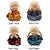 Kesar zemsDashboard Accessories Set of 4 Handcrafted Miniature Decorative Buddha Monk Figurines Showpiece for car,Home