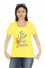 HRR Womens YEllow Berry Merry Casual Tshirt