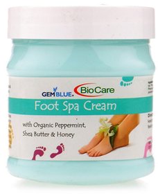 GemBlue Biocare Foot Spa Cream with Organic Peppermint, Shea Butter  Honey - 500ml