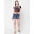 Get Wrapped Viscose Hand Made Shaded Crochet Triangle Scarf For Women