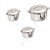 Msquare S.S Hot Pot Set Pack of 3 Casserole Set