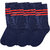 Neska Moda Boys And Girls 3 Pair Cotton Dark Blue Mid Calf Length KV Kendriya Vidyalaya School Socks For 4 To 6 Years SK458