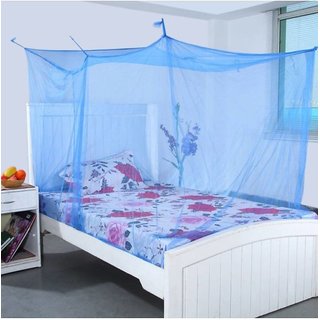 Elegant Nylon Adults Double Bed Multicolor Mosquito Net  (Multicolor)