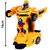 SMALL Robot Deform Auto Function Speed Bumblebee Car with 3D Special Light and music ( Transforming Robot ) (Yellow)