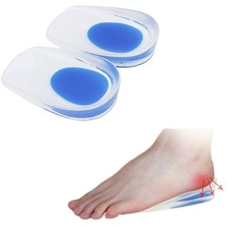                       1 pair Gel Shoes Insoles Cushion Heel Cup Massage Pads Inserts Heel Care Silicone Good Shoe Inserts                                              