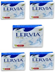 Lervia Milk Soaps enriched milk protein  Pack of 5  (5 x 75 g)