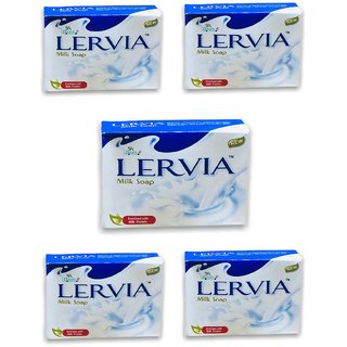 Lervia Milk Soaps enriched milk protein  Pack of 5  (5 x 75 g)