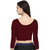 THE BLAZZE 1304 Sexy Women's Cotton Scoop Neck 3/4 Sleeve Tank Crop Tops