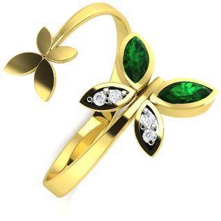 Buy Avsar Real Gold and Diamond Gujrati Ring AVR003 Online @ ₹25643 ...