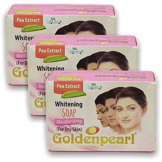 SA Deals Golden Pearl Whitening Soap For Dry Skin (Pack Of 3, 100 each)  (3 x 100 g)