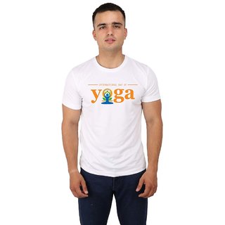 Yoga Day Printed T Shirt (Round Neck)