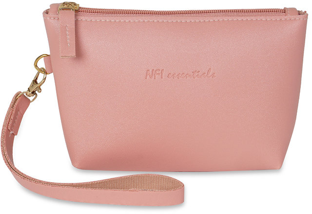 NFI essentials Pouch : Buy NFI Essentials PU Floral Print Makeup Pouch for  Women Pink Online