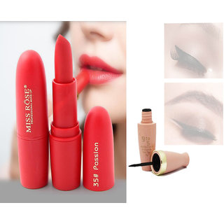                       Makeup Beauty Professional Matte Red Lipstick and Liquid Eyeliner                                              