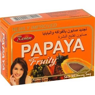 RENEW papaya fruity skin whitening soap 101 original Brand (135 g) RENEW papaya fruity skin whitening soap 101 original Brand (135 g)