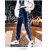 Women's / Girl's Velvet Blue Colour Side Double White Stripe Pocket Drawstring Jogger