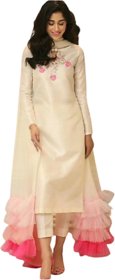 Chitra fashion studio Women paint suit with Duptta peach