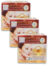 InFocus Professional Pearl Beauty Cream total 8 Effects Pack Of 3