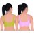 Empisto Branded Women's Parrot Green and BabyPink Colour Tennis Sports Bra (pack of 2)