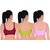 Empisto Branded Women's Parrot Green, BabyPink and Maroon Colour Tennis Sports Bra (Pack of 3)