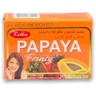                       RENEW Pure papaya fruity skin whitening soap 101 original  (135 g)                                              