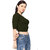 THE BLAZZE 1085 Women's Elbow Sleeve Tank Crop Tops Bustier Bra Vest Shorts Crop Top Bralette Blouse Top for Women'