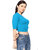 THE BLAZZE 1085 Women's Elbow Sleeve Tank Crop Tops Bustier Bra Vest Shorts Crop Top Bralette Blouse Top for Women'