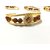 Rudraksha American Diamond Gold Meenakari Om Cuff Kada Bracelet Stainless Steel Bracelets  for Men Boys 1-PC