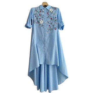                       Chitra fashion studio women C cut kurti (sky Blue)                                              