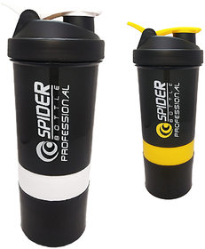 True Indian attractive combo pack of Sport Shaker and sipper Bottle/Protein Shaker/Gym and Water Bottle (Pack of 2)