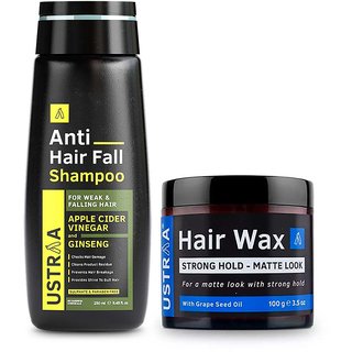                       Ustraa Hair Wax Matte Look 100g and Anti Hair Fall Shampoo 250ml                                              