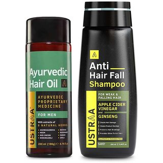                      Ustraa Hair Oil 200 ml  Anti Hair Fall Shampoo 250 ml                                              