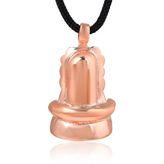                       MissMister Brass Copper finish Shivling pendant Hindu temple Jewellery (MM4415PCOM)                                              